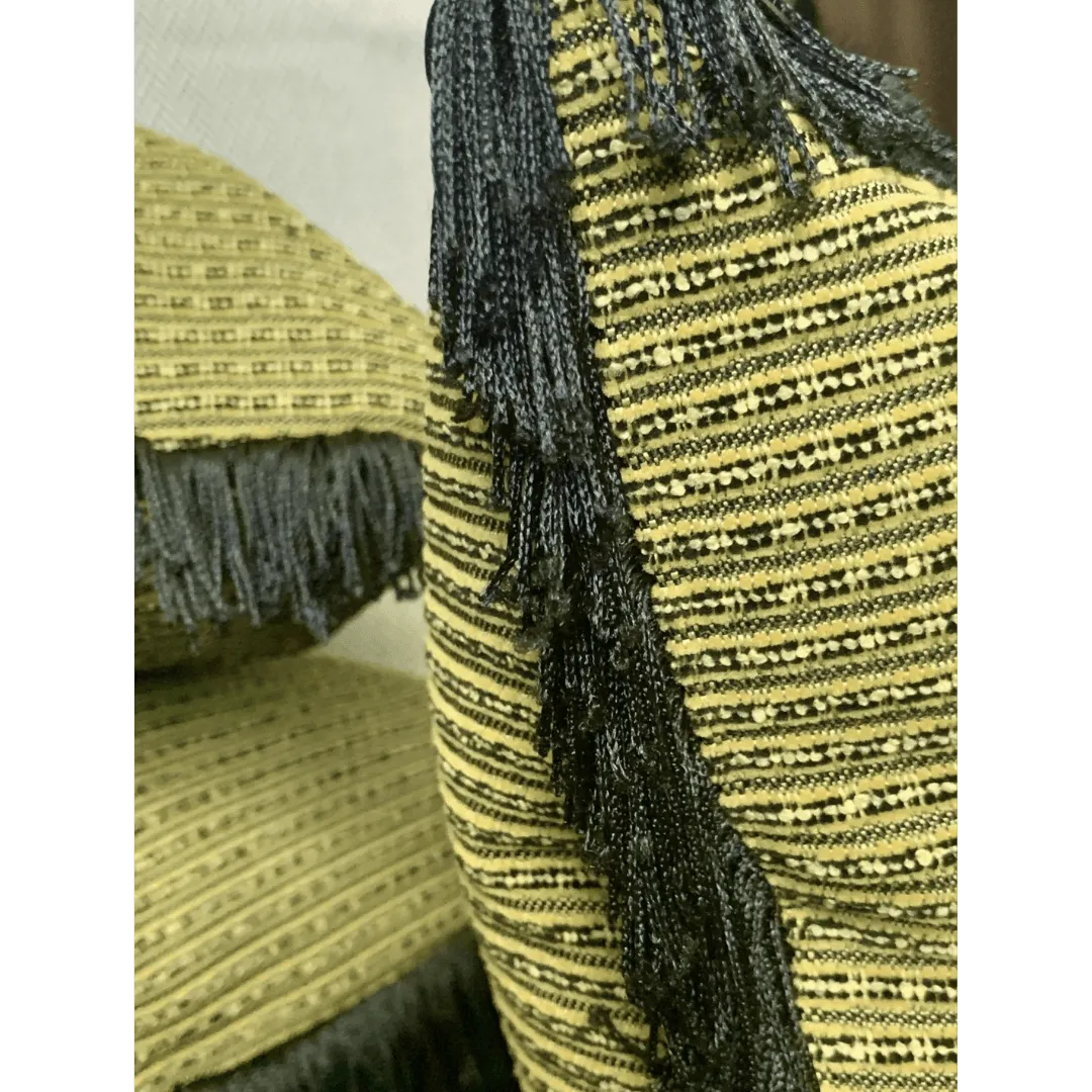 vintage fringe pillow