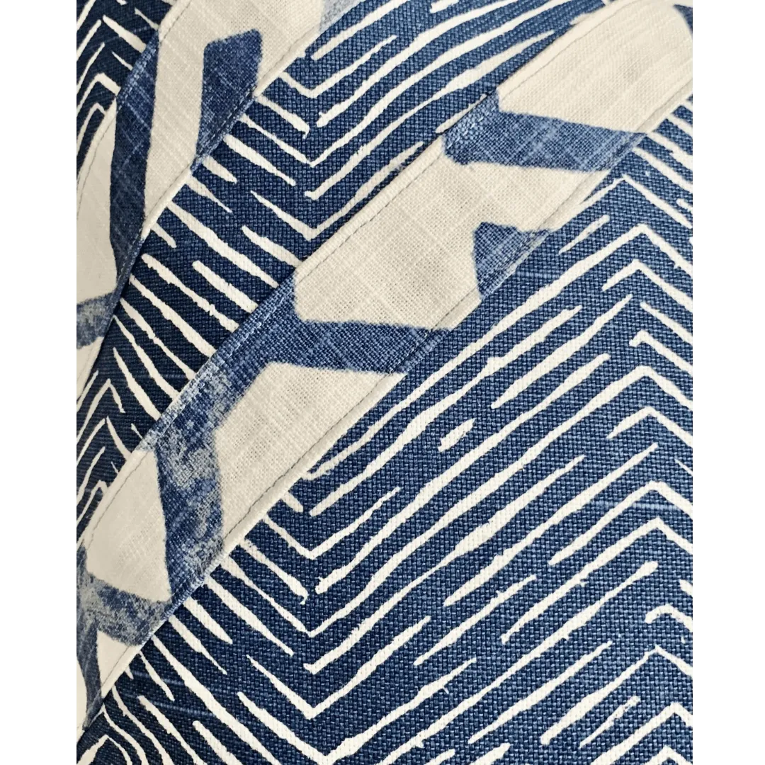 White and Blue Stripe pillow