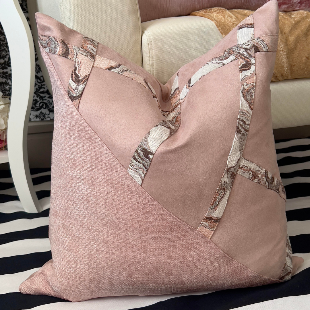 blush pink pillow