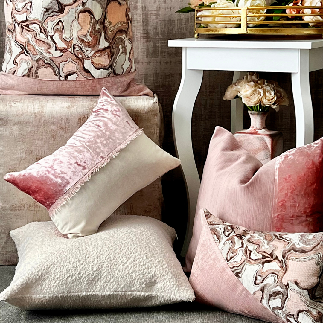 pink rose gold pillow