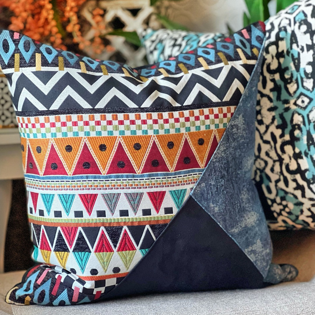 bright colorful pillow