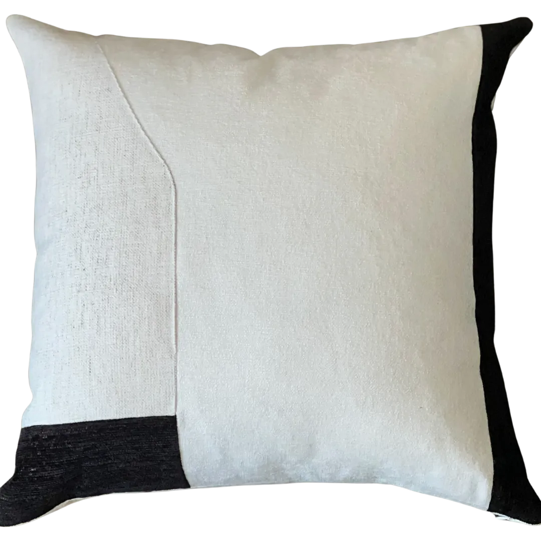 modern black and white pillow