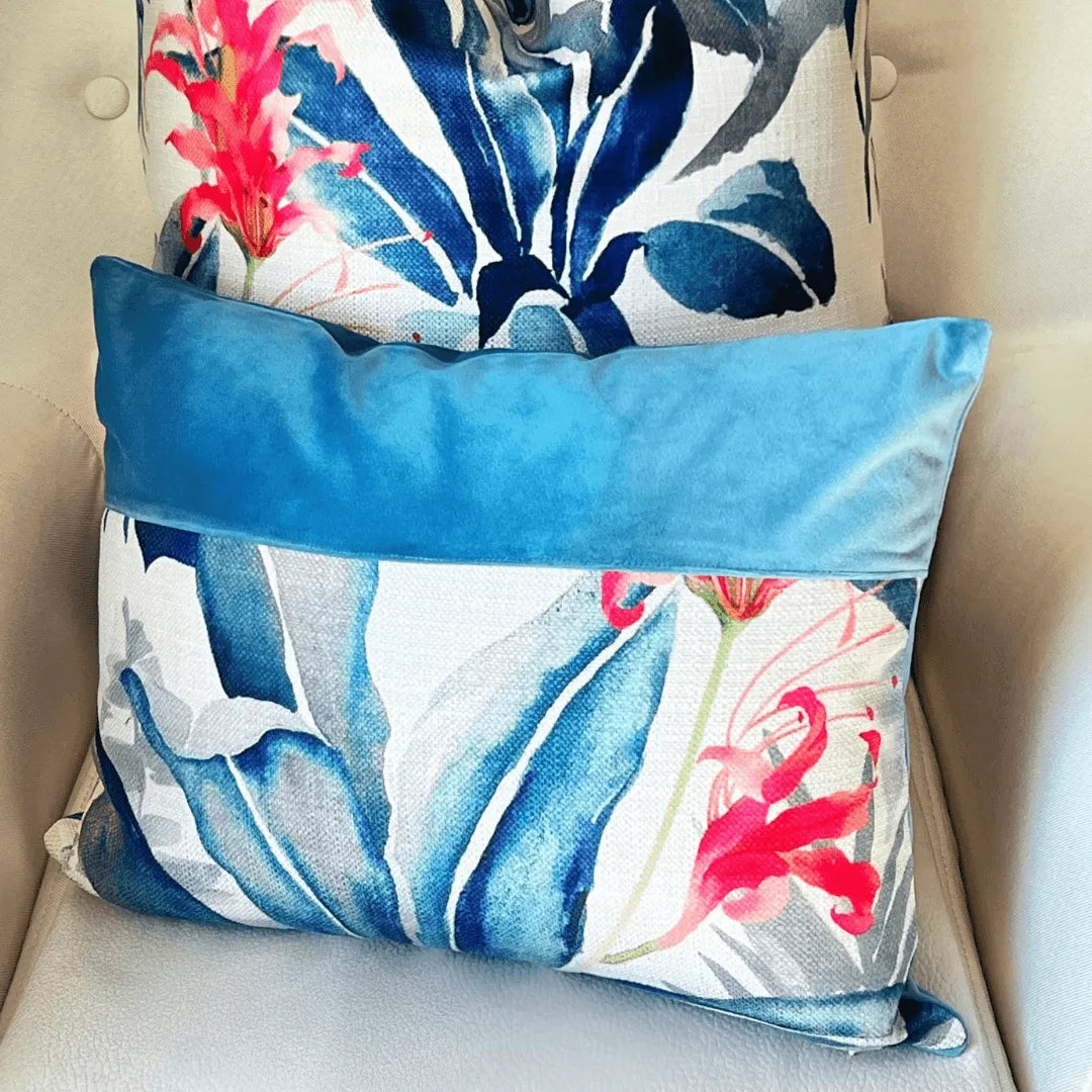 Blue Floral pillow