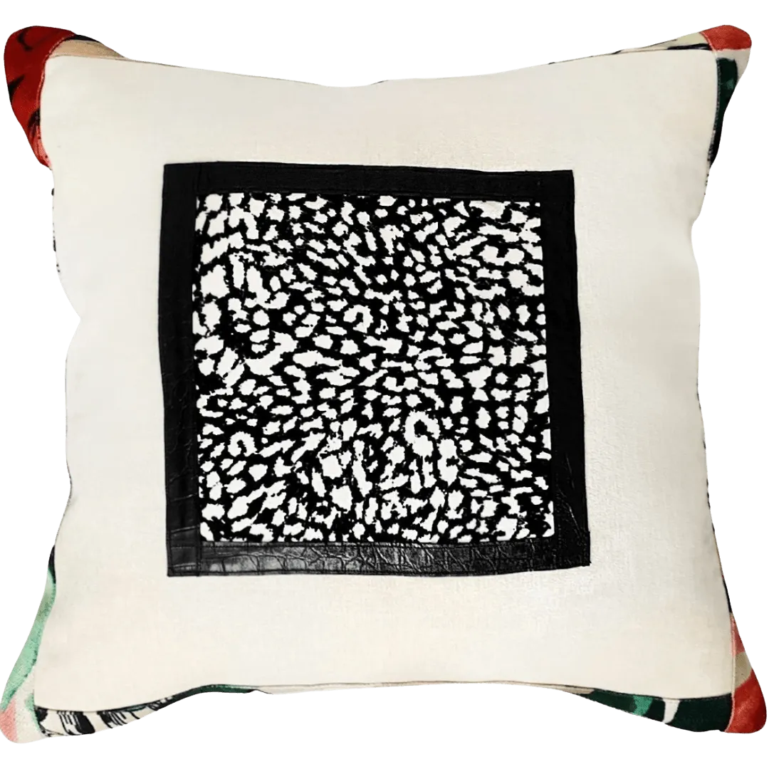 Dalmatian print pillow