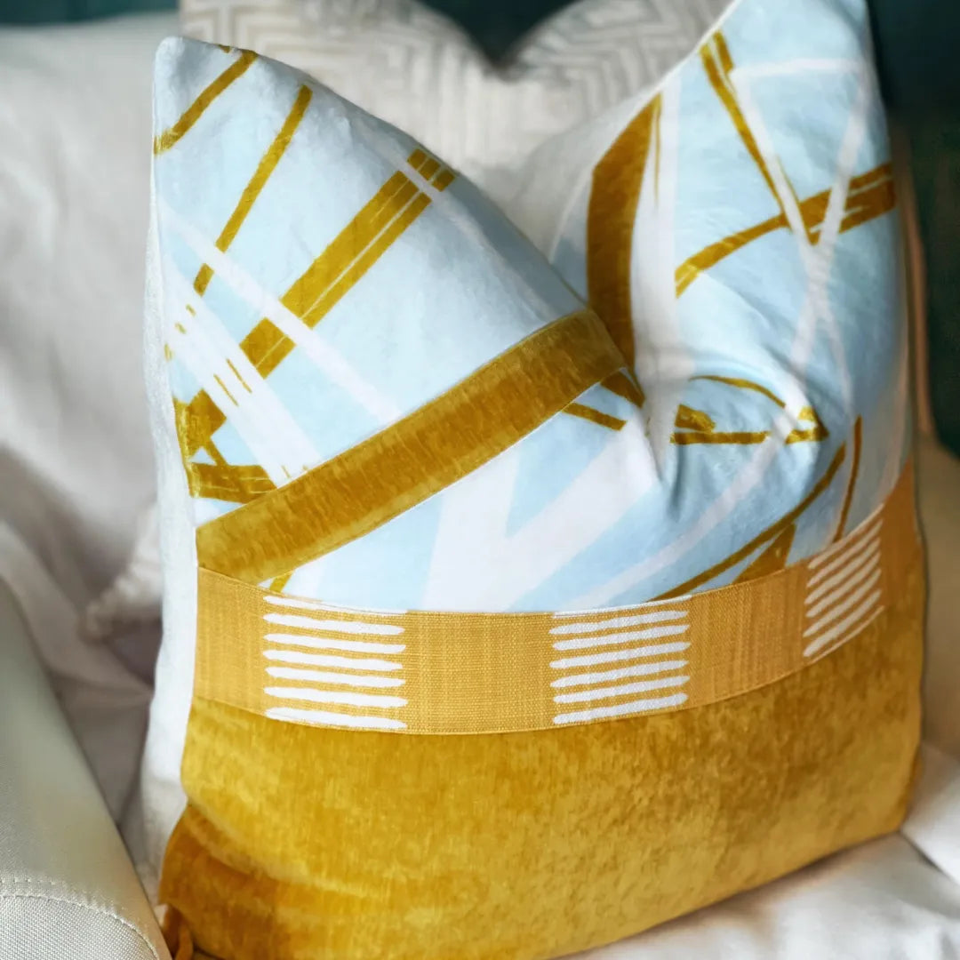 Bright yellow pillow for Summer
