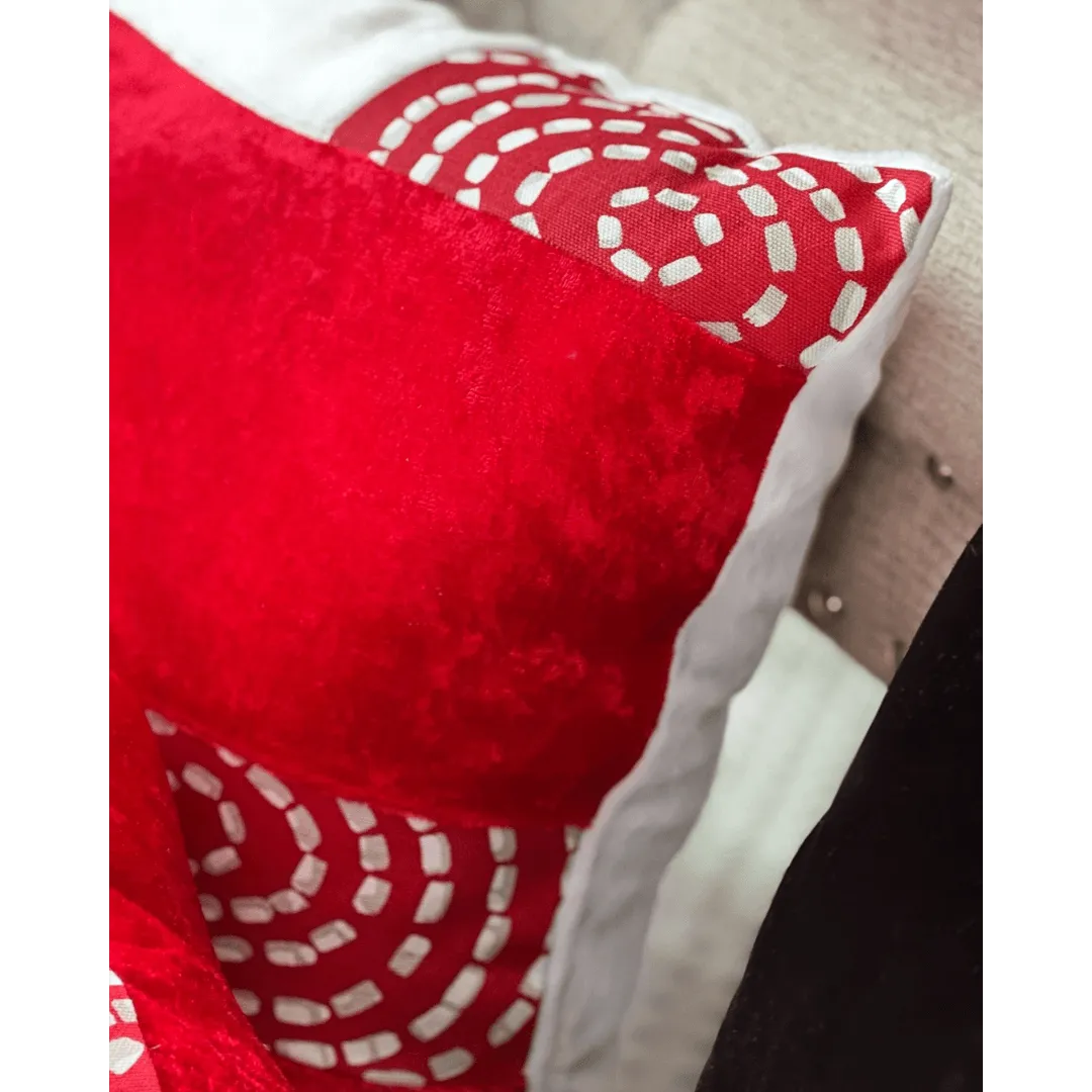 red and white pillow for Christmas