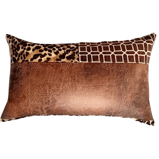 Cheetah print lumbar pillow