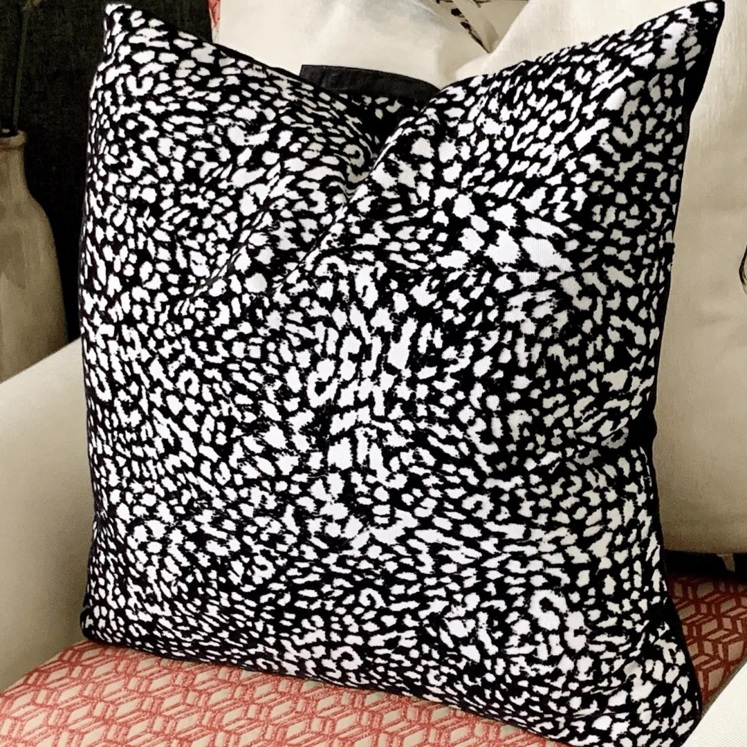 black and white dalmatian pillow