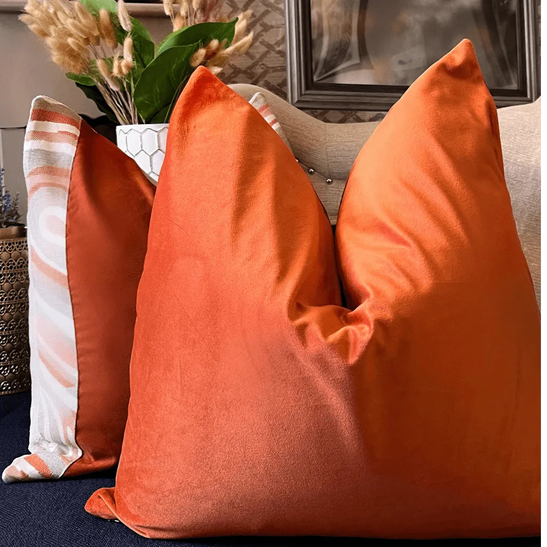 Orange Fall decor pillow