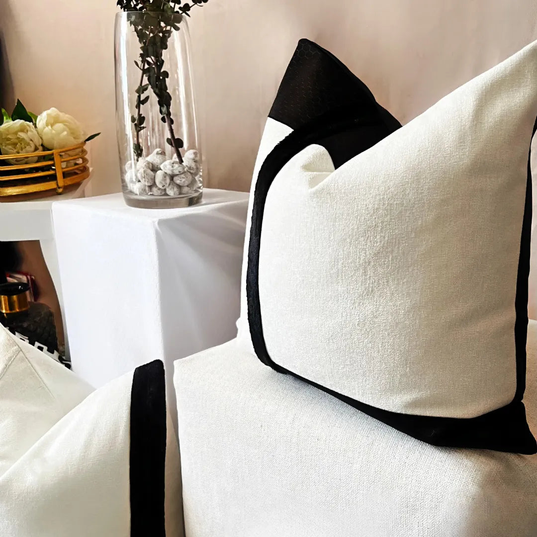 Modern Black & White pillow