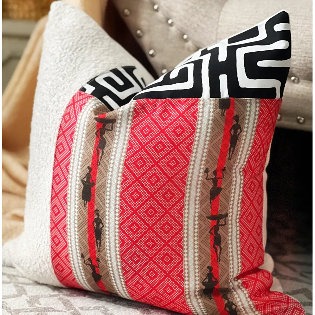 African print decorative pillow