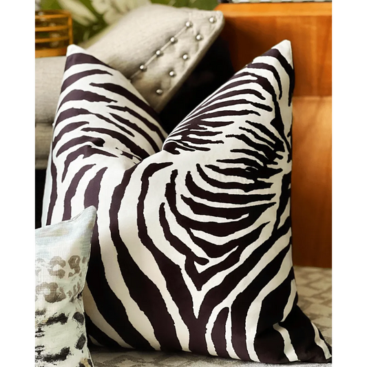 Black and white zebra print pillow 
