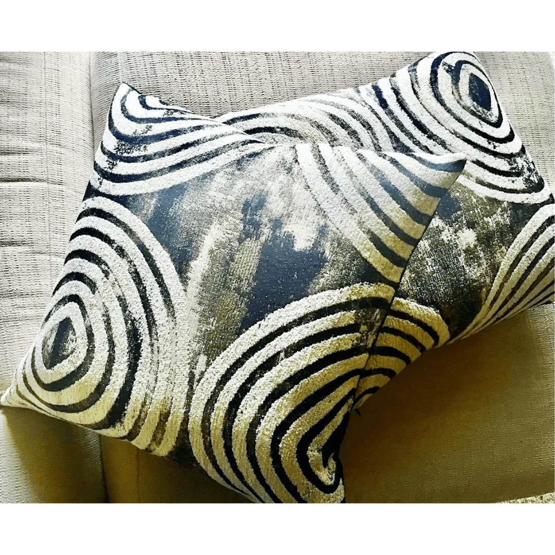 black and white abstract pillow