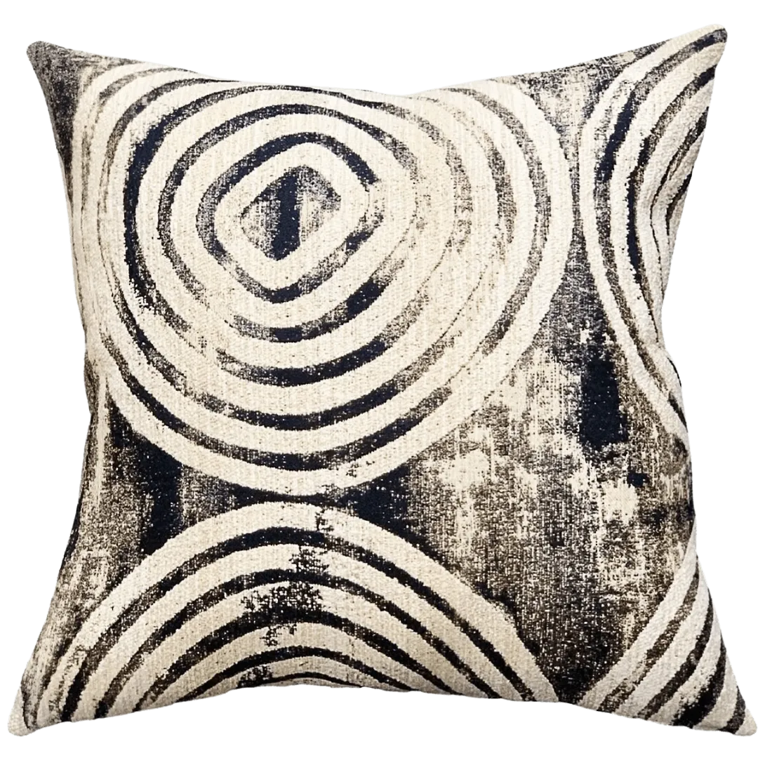 black and white abstract pillow