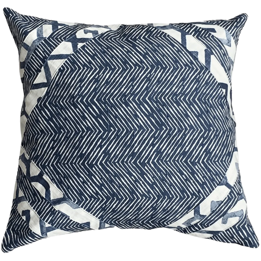 White and Blue Stripe pillow