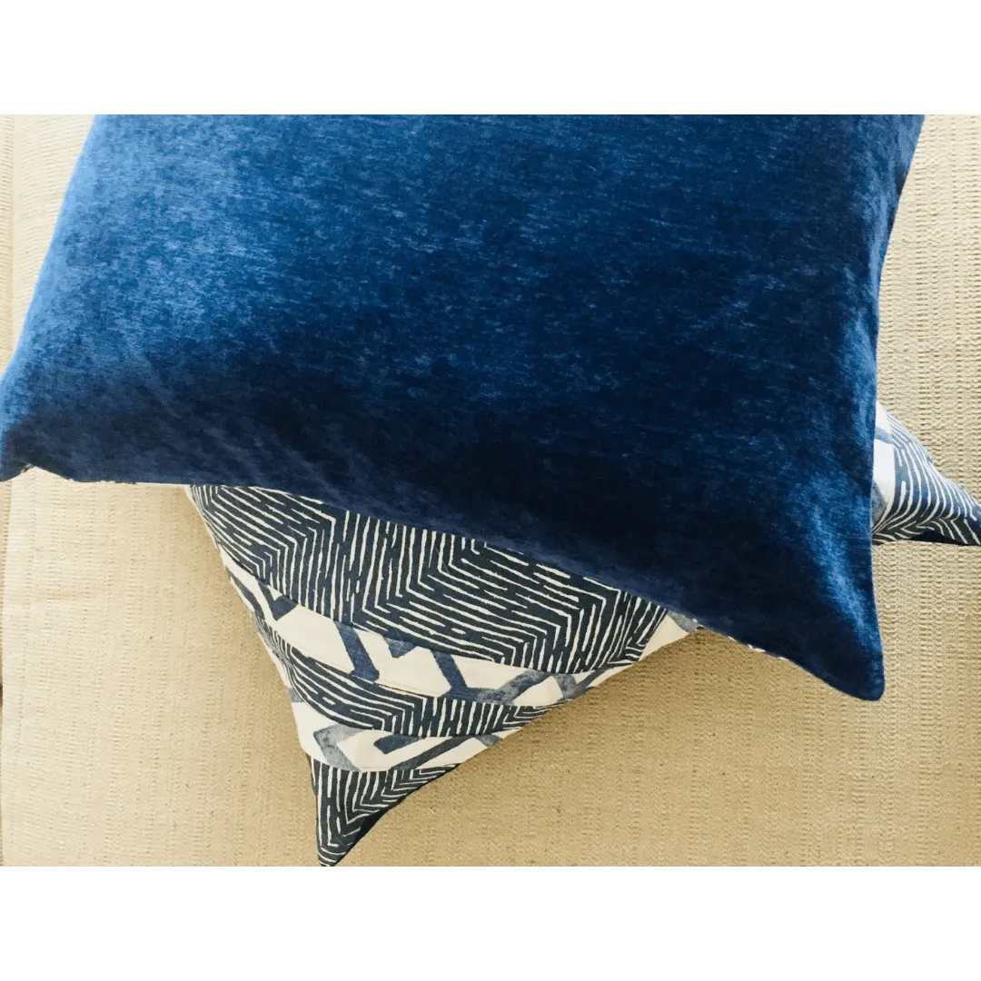 White and Blue Stripe pillow