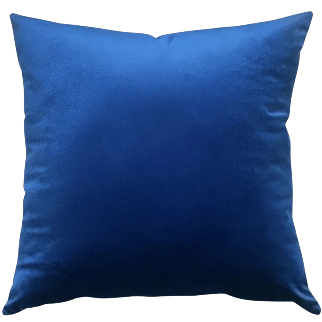 blue woven chenille pillow